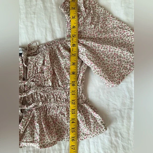 Silversaga Ida floral ditsy cotton peplum blouse, xs/small, like Doen - Picture 7 of 8